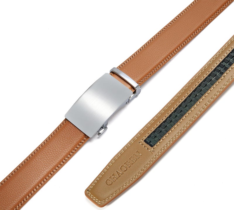 CHAOREN Mens Belt - Mens Ratchet Belt Leather 1 3/8" for Dress Pant - Micro Adjustable Belt Fit Everywhere - Image 5